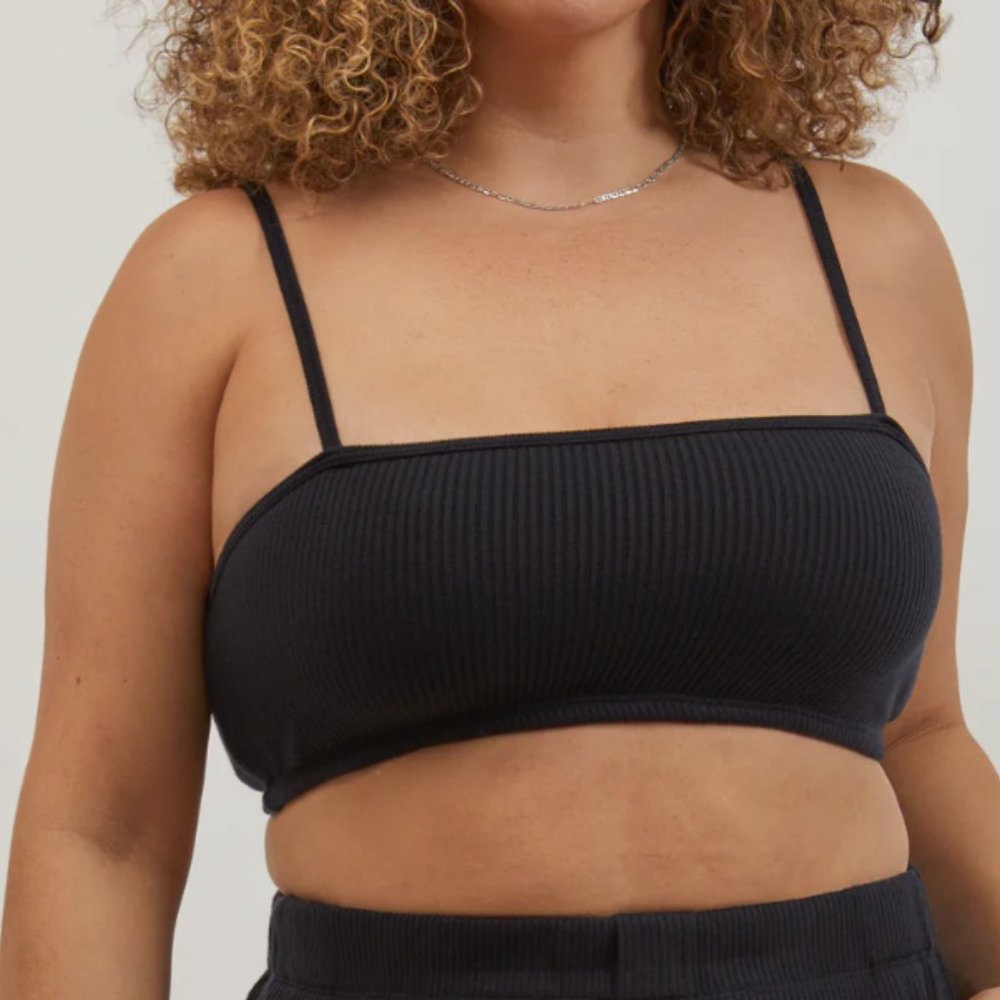 Donni "Butter Bandeau" in Dark Navy Size M (NEVER WORN)